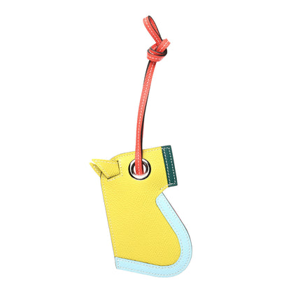 Hermes Epsom Camail Key Holder Lime Malachite Rose Azalee 1 of 5