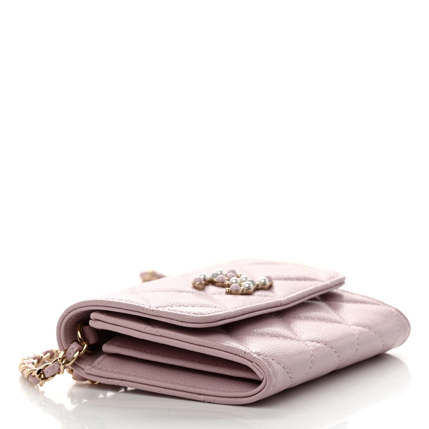 Chanel Caviar Quilted Coco Candy Card Holder On Chain Light Pink 4 of 8
