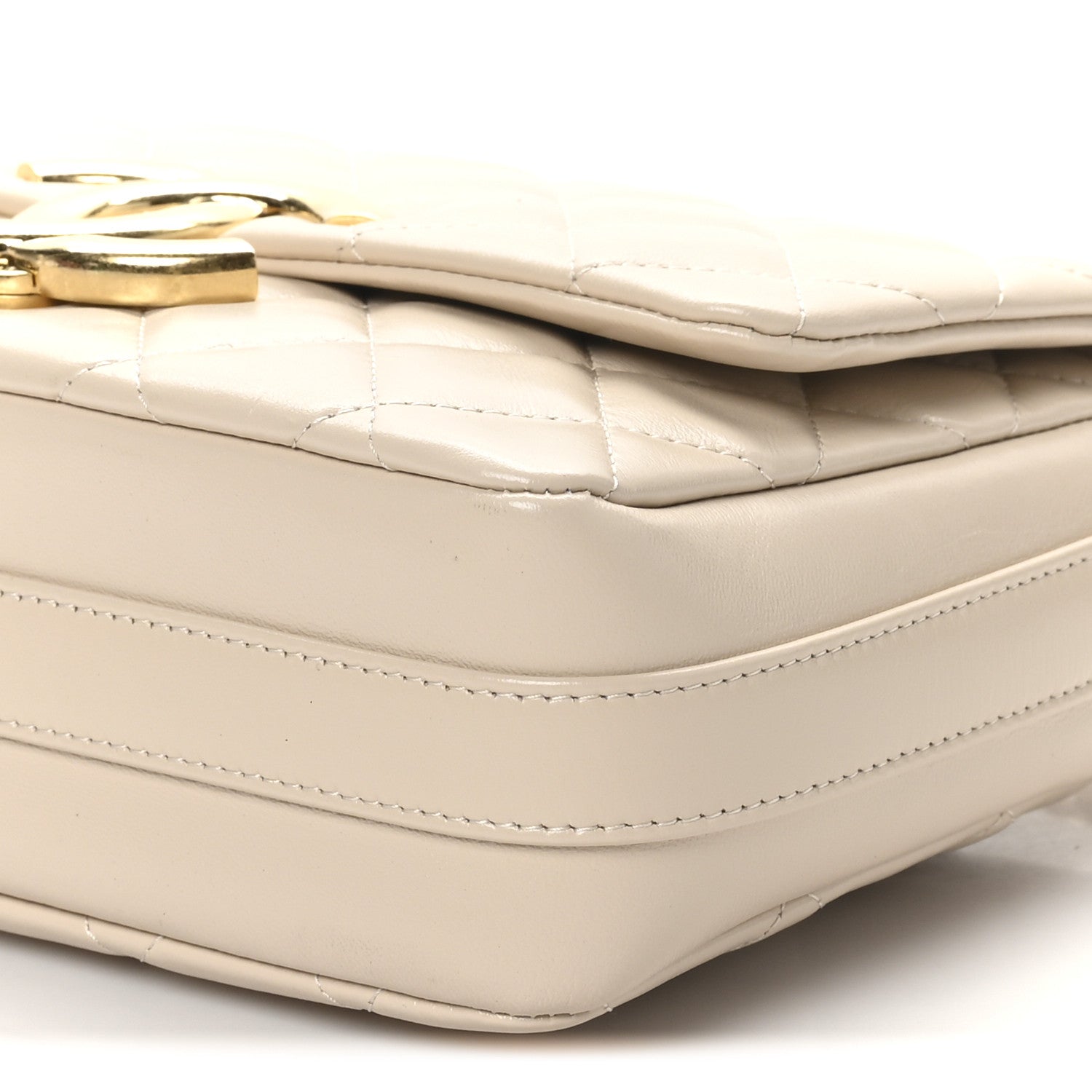 Chanel Lambskin Quilted Mini Maxi CC Flap Beige 10 of 10
