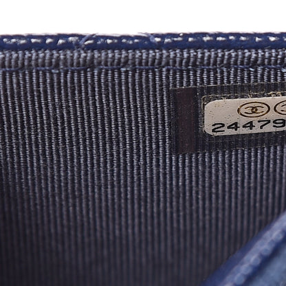 Chanel Caviar Quilted Wallet On Chain WOC Navy Blue 8 of 11