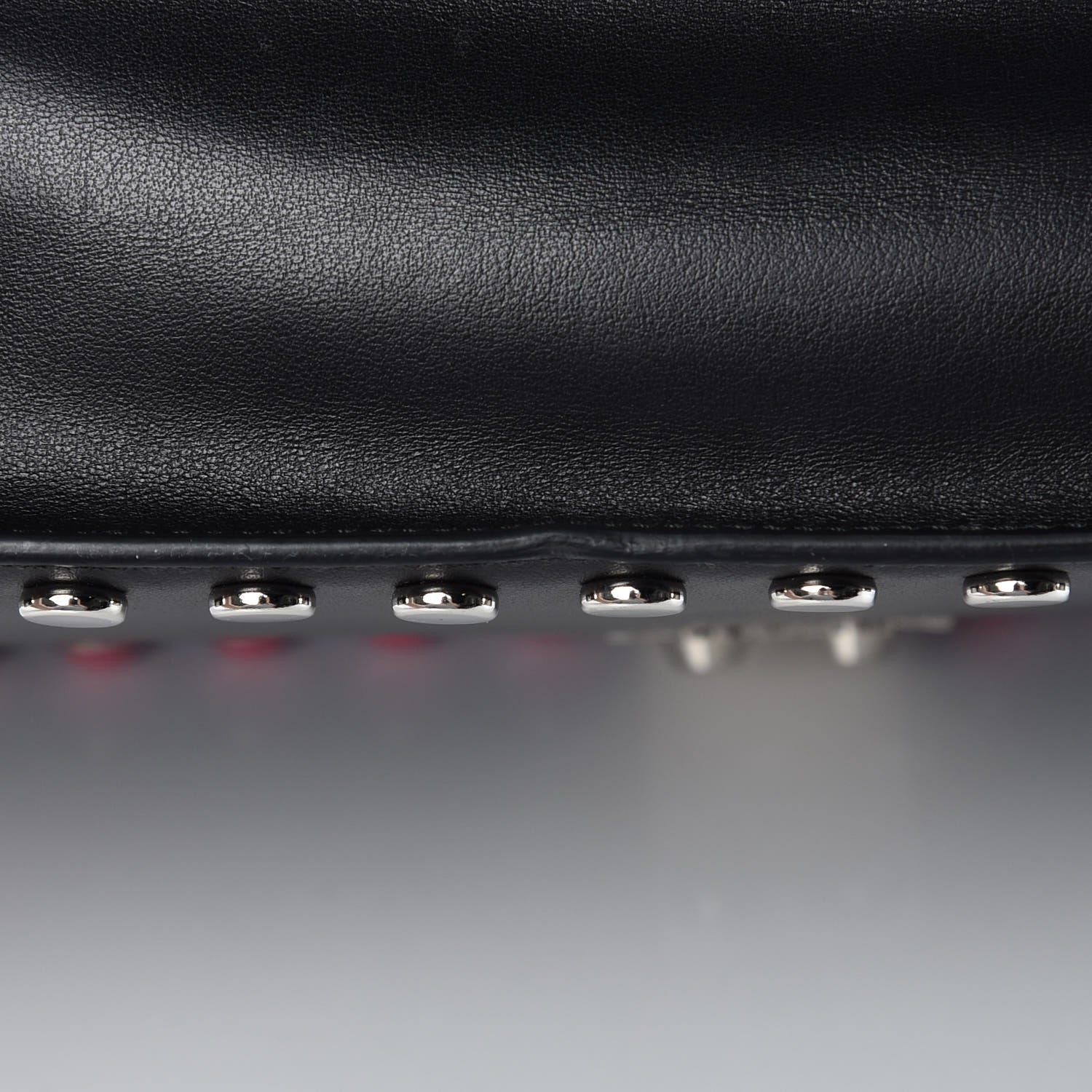Prada City Calfskin Orchid Print Studded Elektra Shoulder Bag Fuoco Black 11 of 11