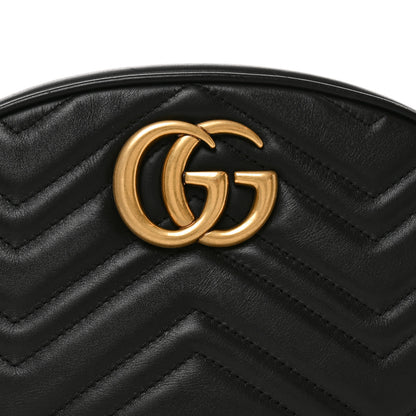 Gucci Calfskin Matelasse GG Marmont Belt Bag 65 26 Black 8 of 10
