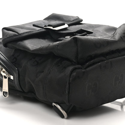 Gucci Econyl Nylon Monogram Off The Grid Sling Backpack Black 9 of 10