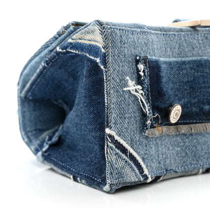 Balenciaga Denim Patchwork Small Hourglass Top Handle Bag Washed Blue 10 of 10
