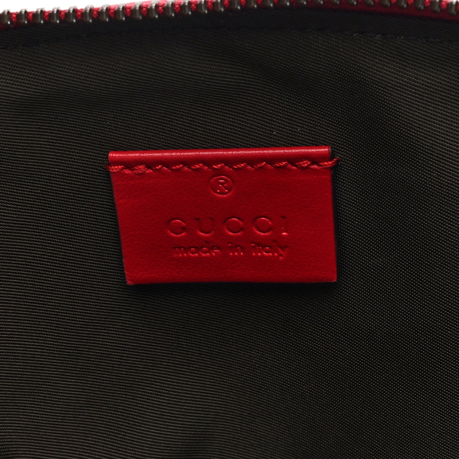 Gucci Calfskin Matelasse Large GG Marmont Pouch Cosmetic Case Hibiscus Red 6 of 7