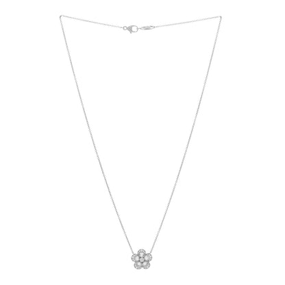Tiffany Platinum Diamond Enchant Garden Rose Cut Flower Pendant Necklace 3 of 4