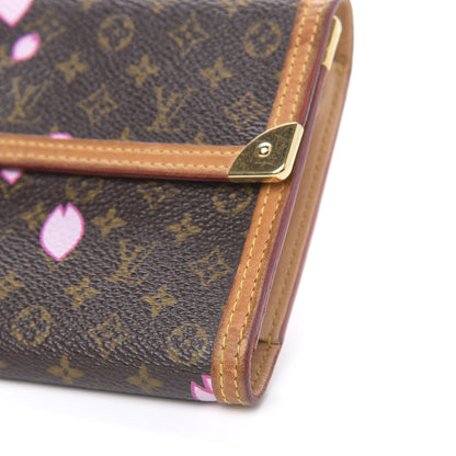 Louis Vuitton Monogram Cherry Blossom Porte Tresor International Wallet Brown 9 of 15