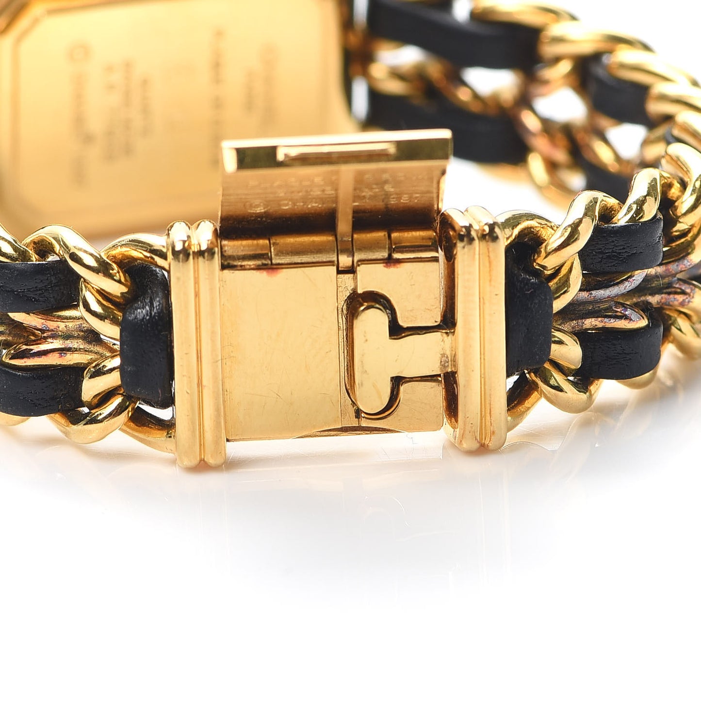 Stainless Steel Lambskin 20mm Chain Premiere Quartz Watch Gold S