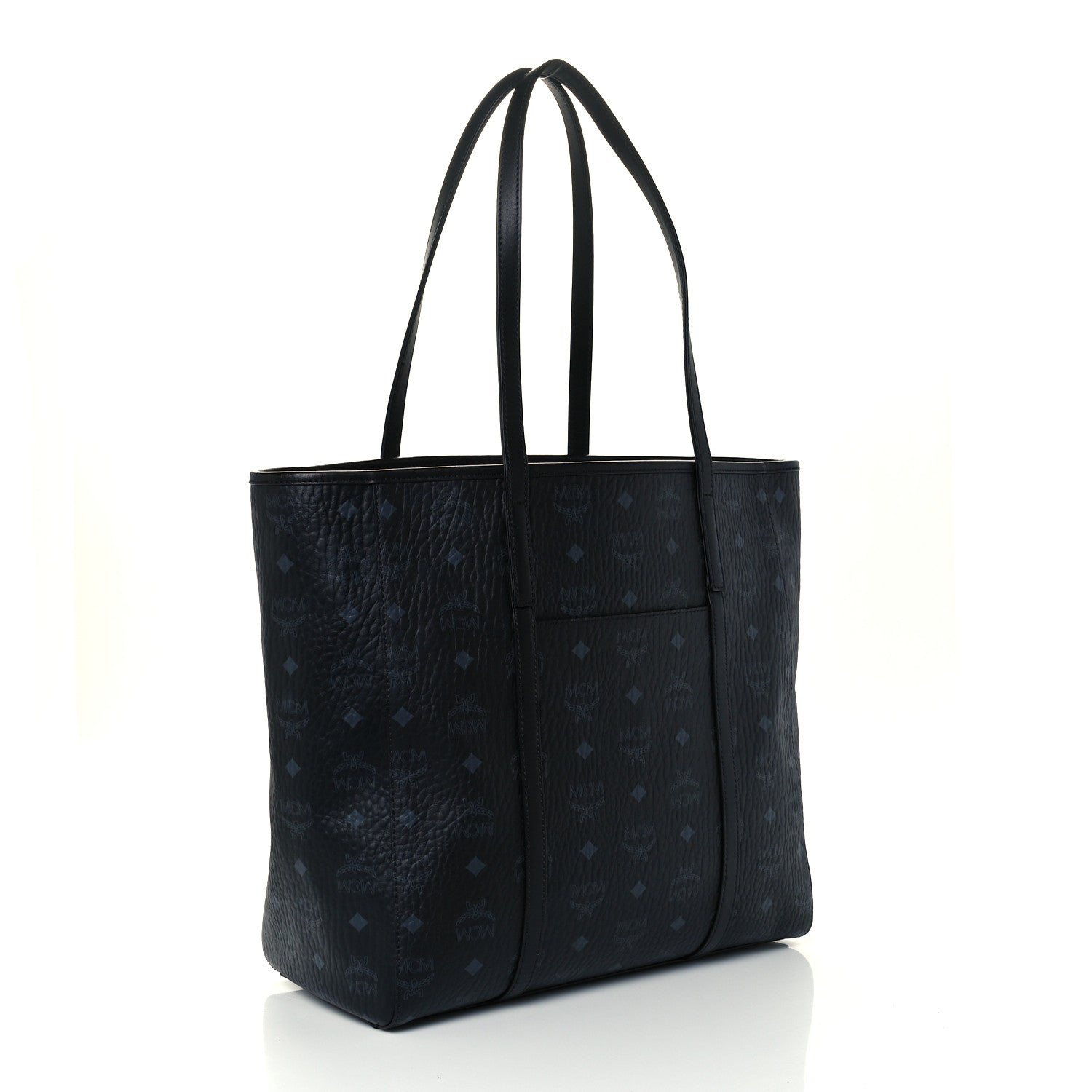 MCM Visetos Toni Shopper Tote Black 3 of 10