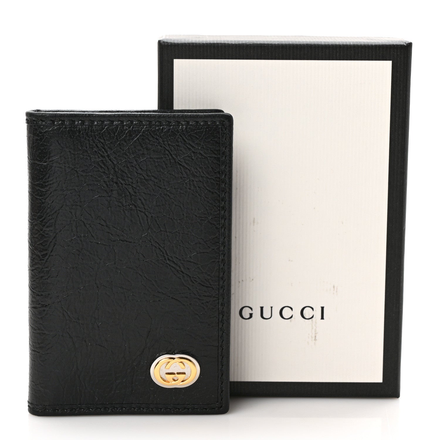 Gucci Vintage Calfskin Morpheus Card Holder Black 7 of 7
