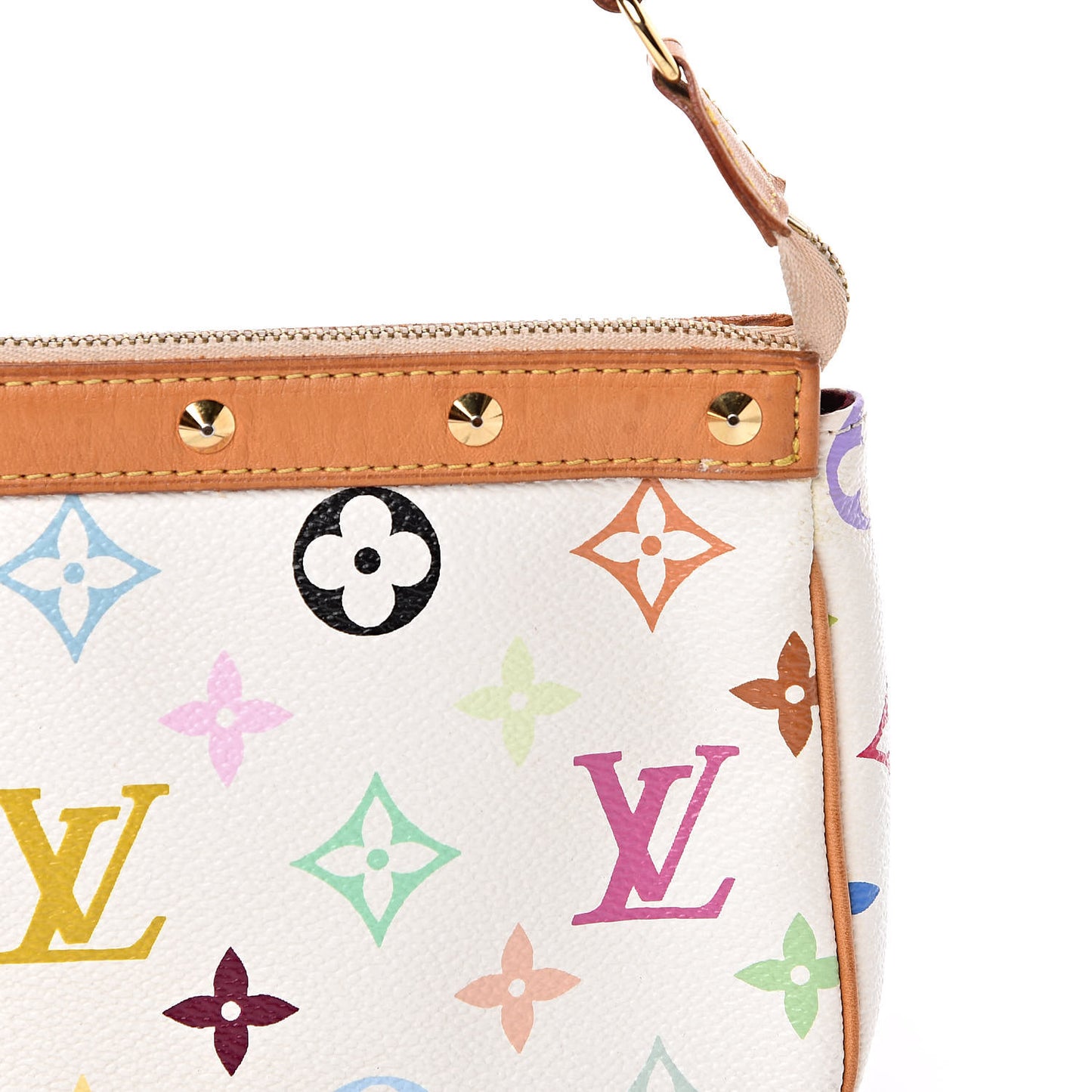 Monogram Multicolor Pochette Accessories White