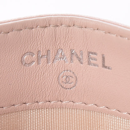 Chanel Lambskin Camellia Embossed Card Holder Nude 10 of 13