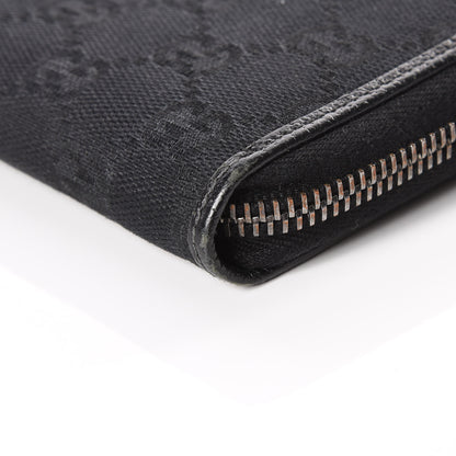Gucci Monogram Metal Bar Zip Around Wallet Black 7 of 10