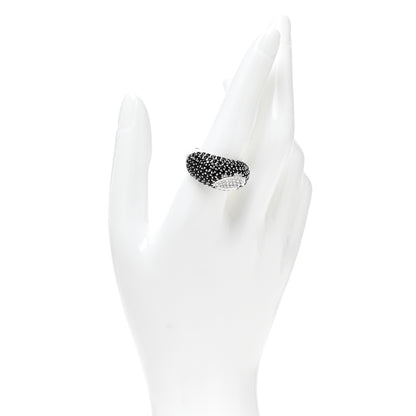 Roberto Coin 18K White Gold Diamond Black Sapphire Capri Ring 59 8.75 2 of 6