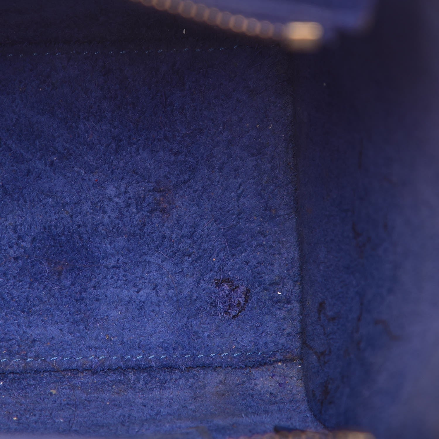 Celine Drummed Calfskin Nano Luggage Indigo 8 of 19