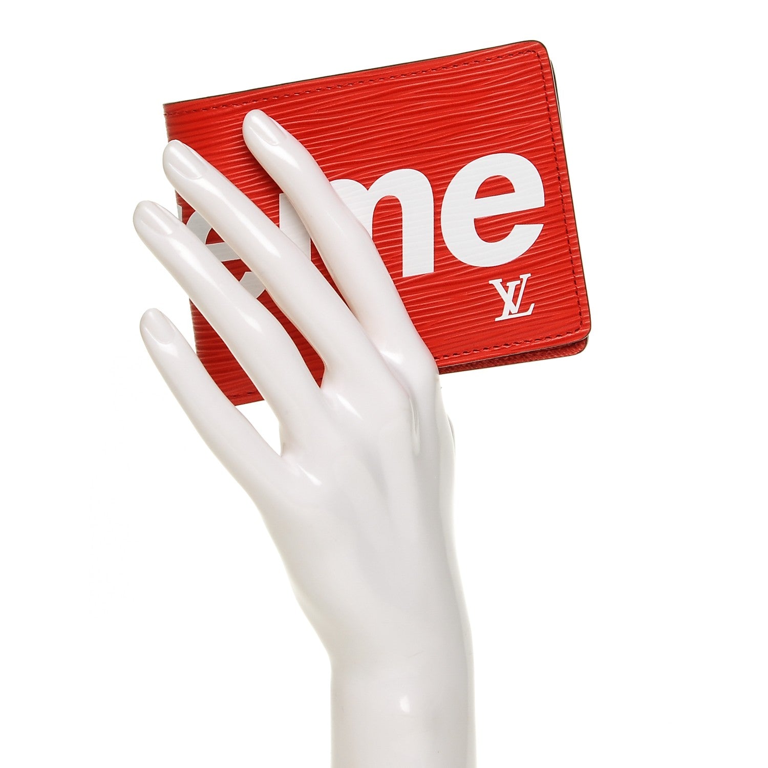 Louis Vuitton X SUPREME Epi Slender Wallet Red 2 of 8