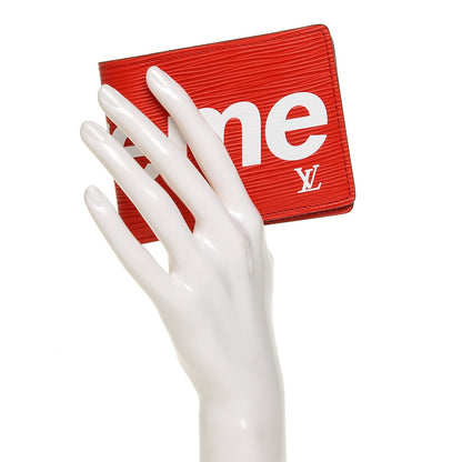 Louis Vuitton X SUPREME Epi Slender Wallet Red 2 of 8