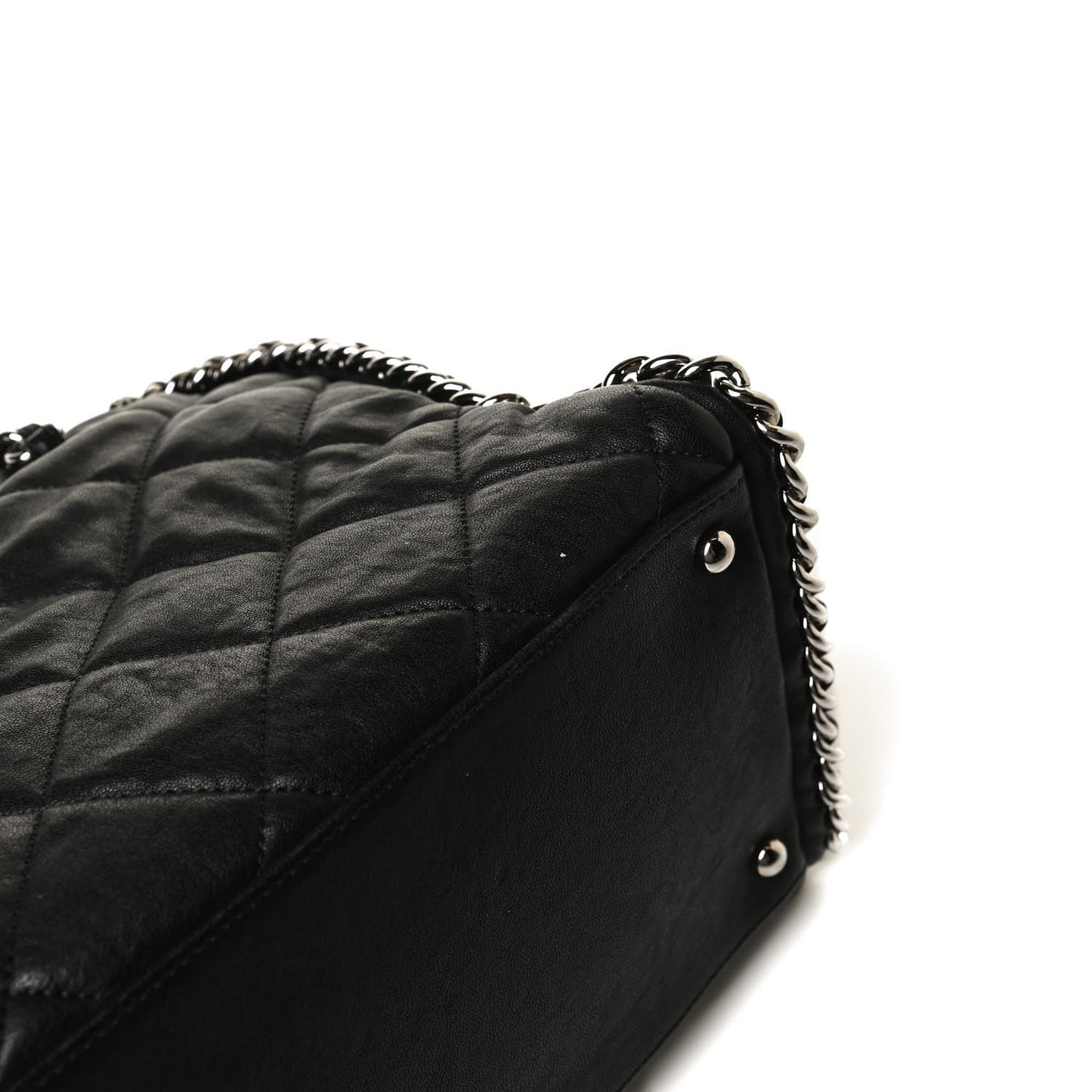 Calfskin Chain Around Bowler Black