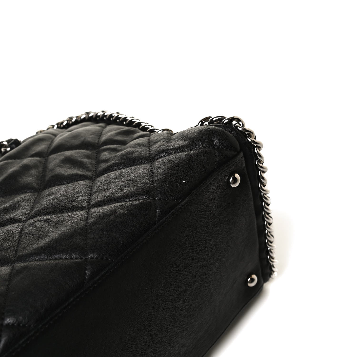 Chanel Calfskin Chain Around Bowler Black 11 of 16