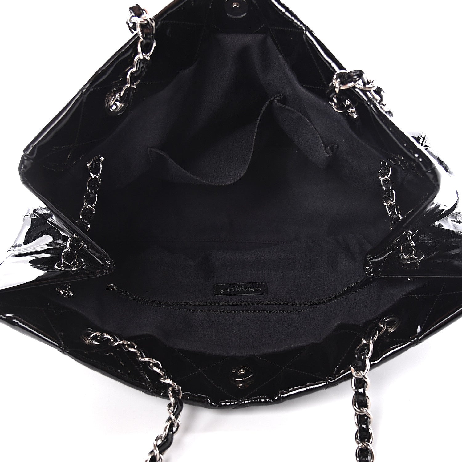 Chanel Patent Quilted Medium Cells Tote Black 5 of 12