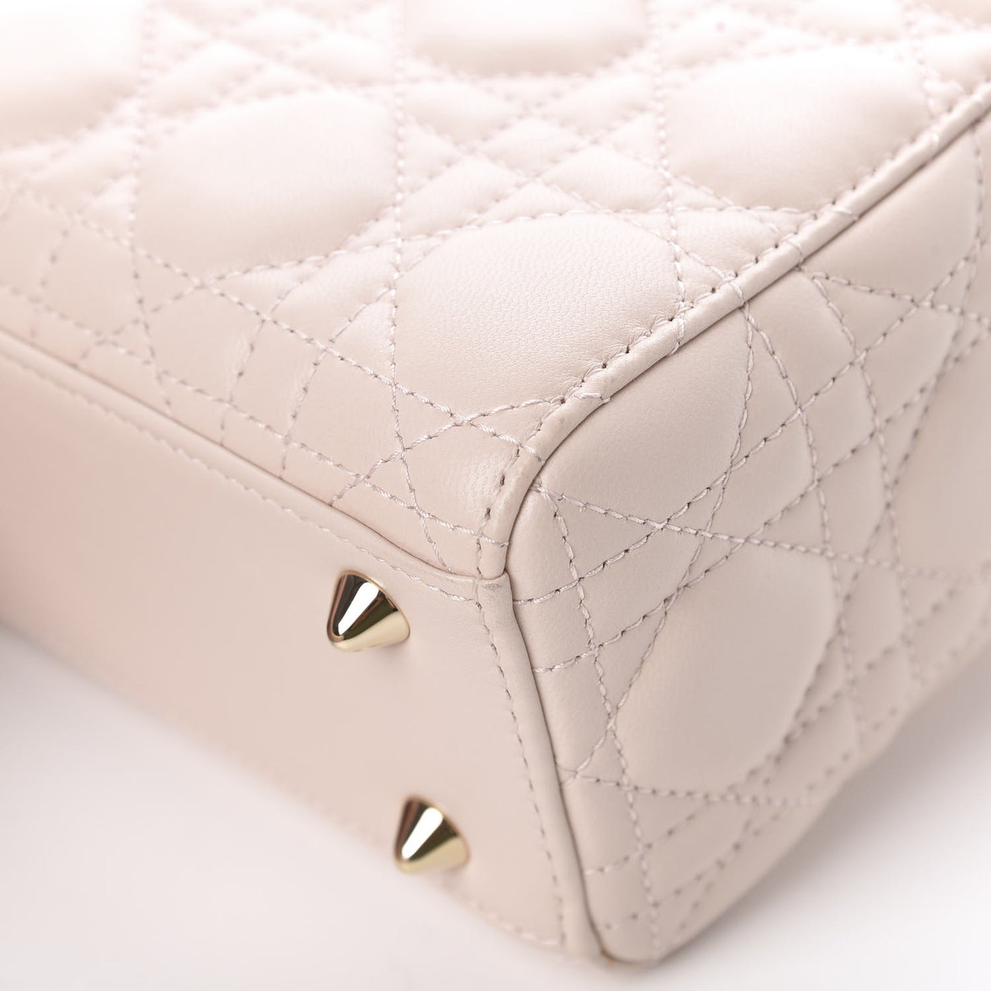 Lambskin Cannage Small Lucky Badges My Lady Dior Pink
