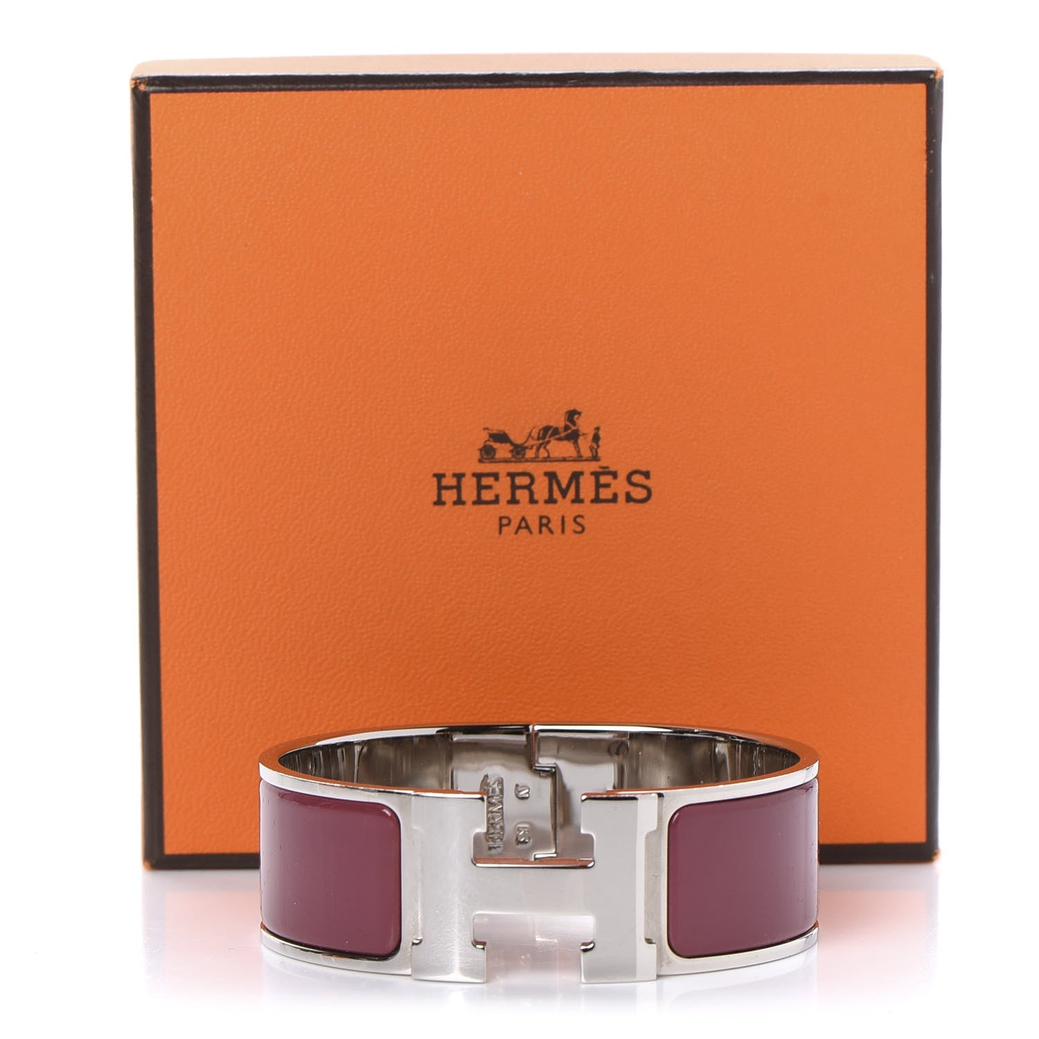 Hermes Enamel Wide Clic Clac H Bracelet PM Rouge De Chine 5 of 5