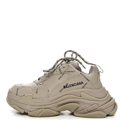 Balenciaga Fabric Mesh Womens Triple S Sneakers 37 Beige 1 of 8