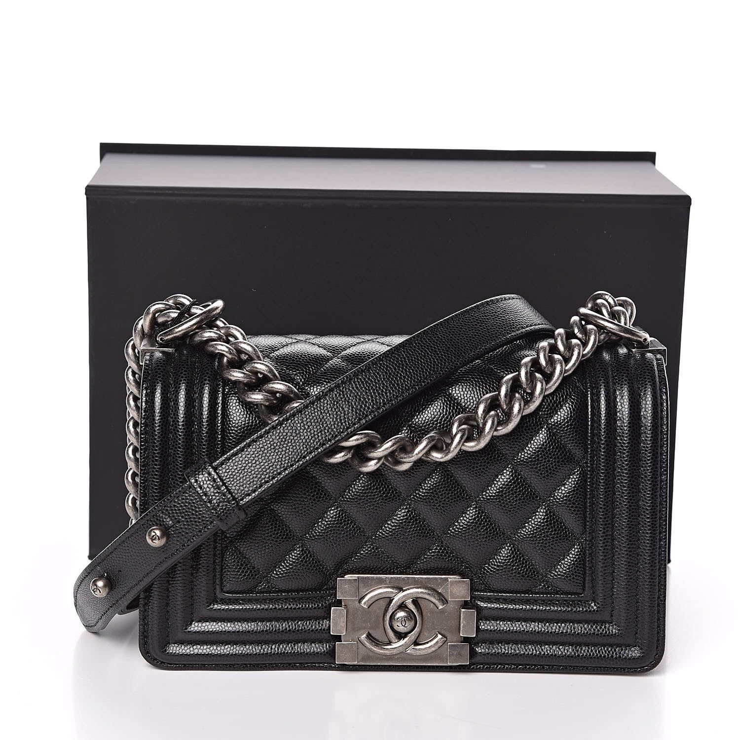 Chanel Caviar Quilted Small Boy Flap Black 11 of 11