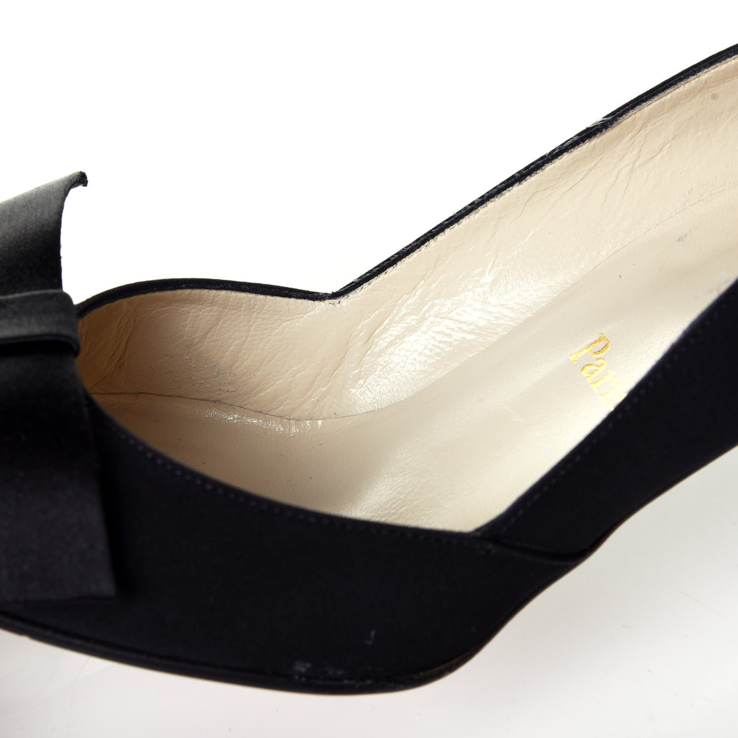 Christian Louboutin Satin Bow Pumps 37 Black 8 of 8