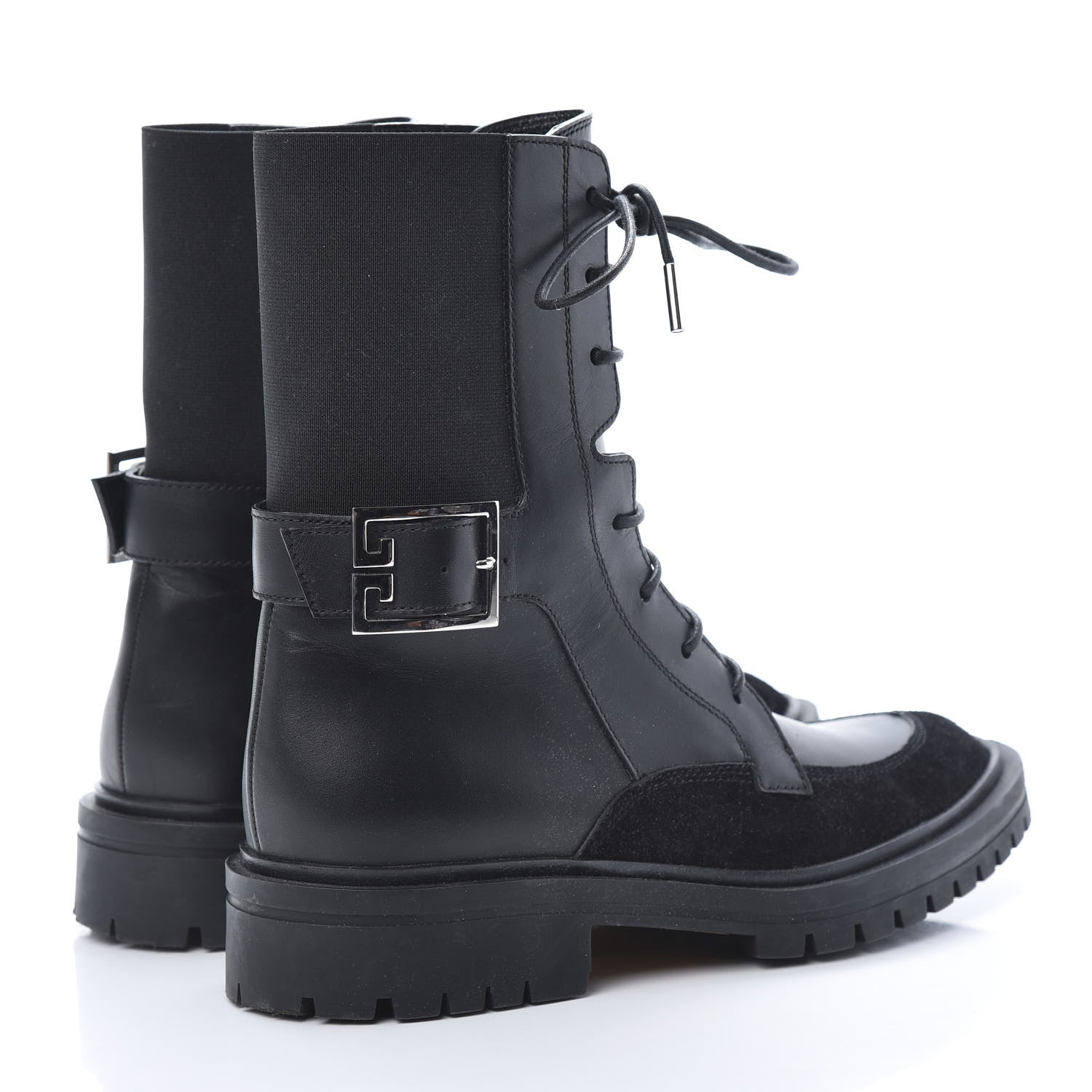 Givenchy Calfskin Suede Aviator Ankle Boots 37 Black 4 of 9