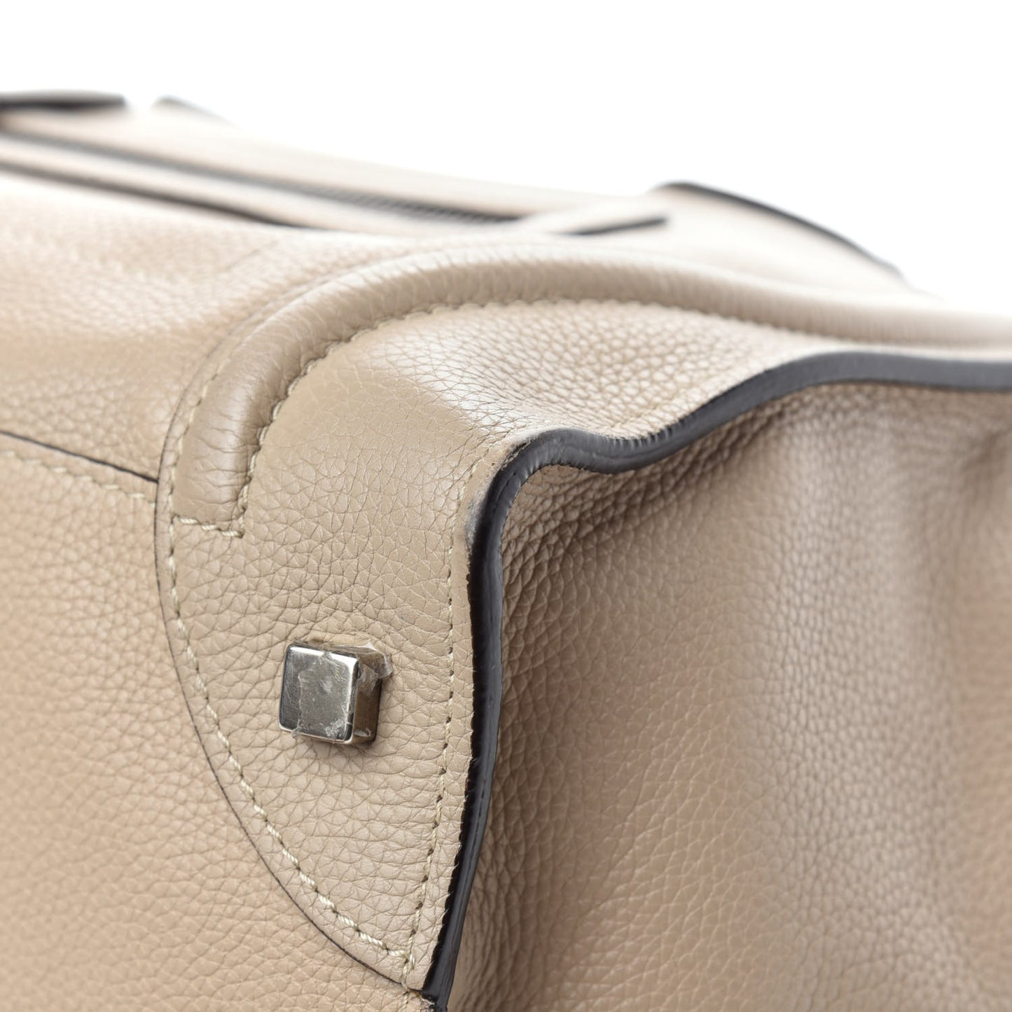 Drummed Calfskin Mini Luggage Dune