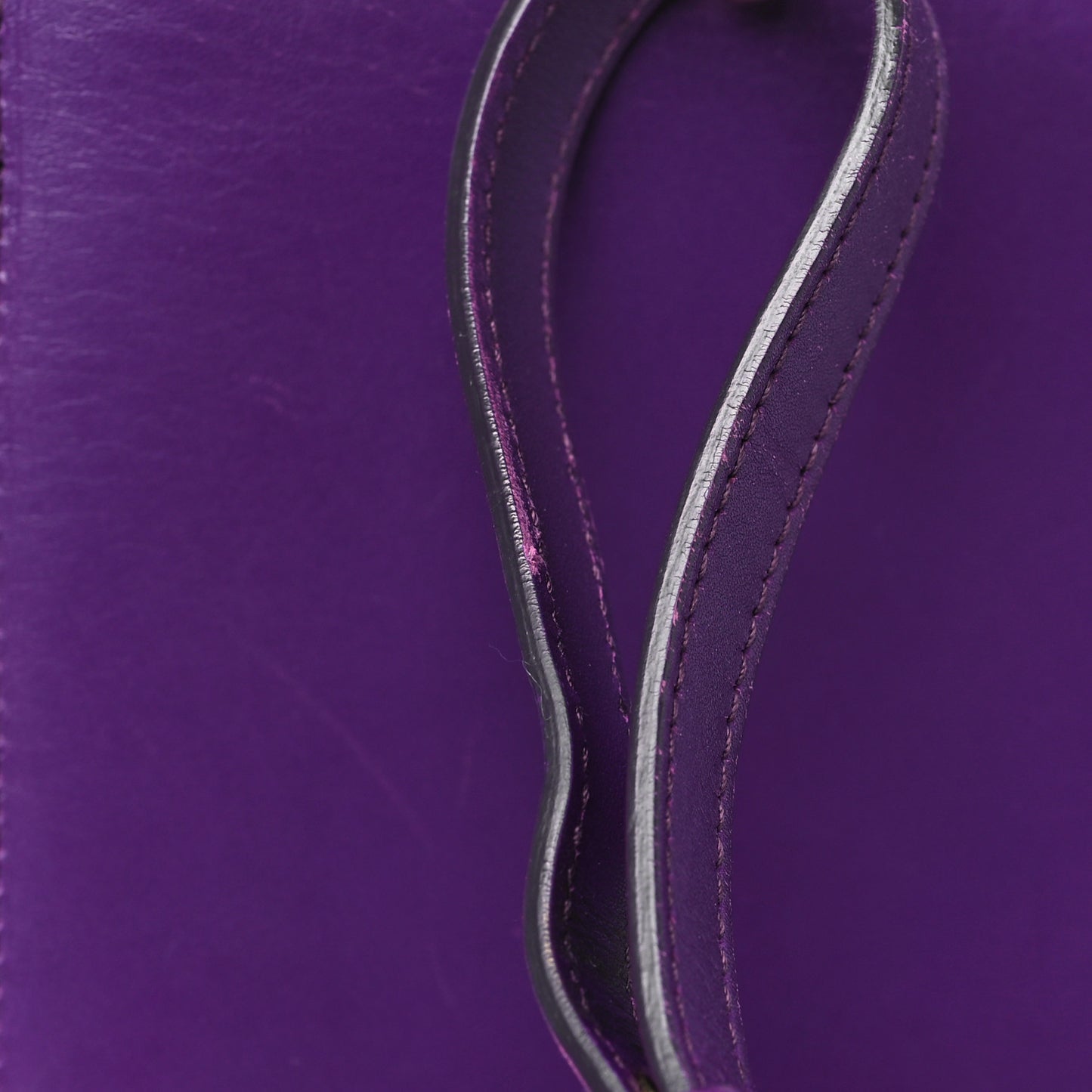 Smooth Calfskin Aileen Gancio Lock Shoulder Bag Purple