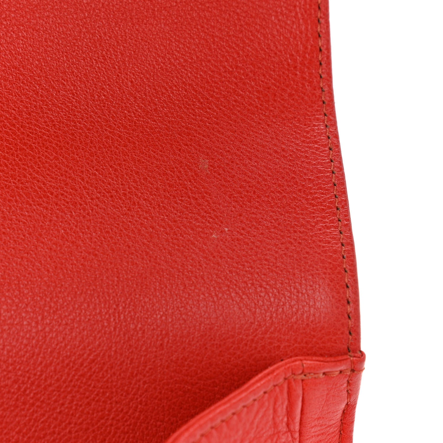 Chanel Grained Calfskin Quilted Large Label Click Flap Bag Red 12 of 14