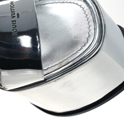 Louis Vuitton Metallic Calfskin Fame Platform Sandals 38 Argent 11 of 13