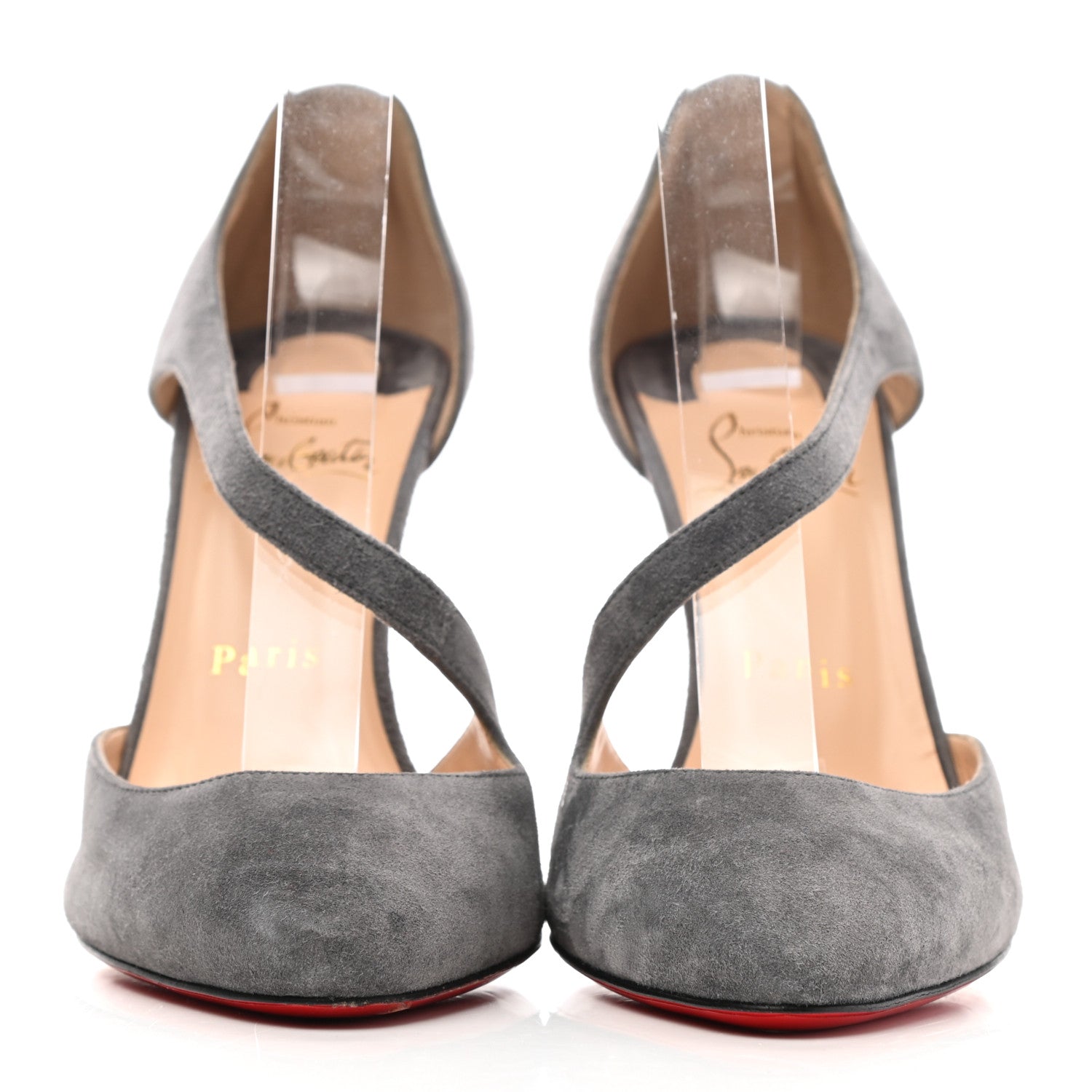 Christian Louboutin Veau Velours Catchy One 100 Pumps 38 Shadow 2 of 11