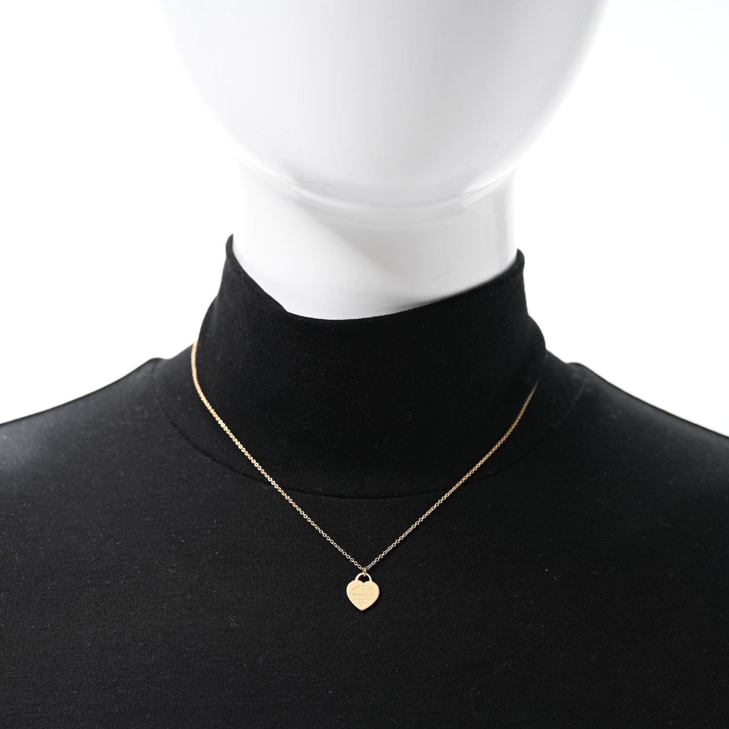 Tiffany 18K Yellow Gold Mini Return to Tiffany Heart Tag Pendant Necklace 3 of 4