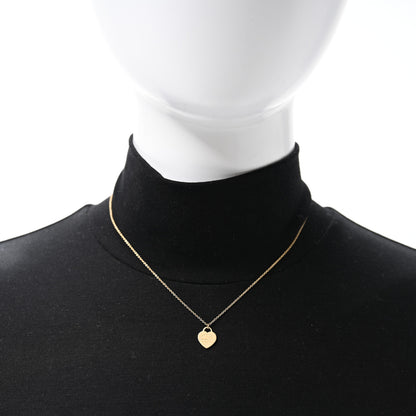 Tiffany 18K Yellow Gold Mini Return to Tiffany Heart Tag Pendant Necklace 3 of 4