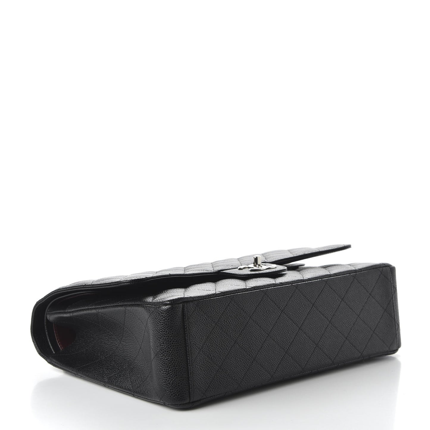 Caviar Quilted Maxi Double Flap Black