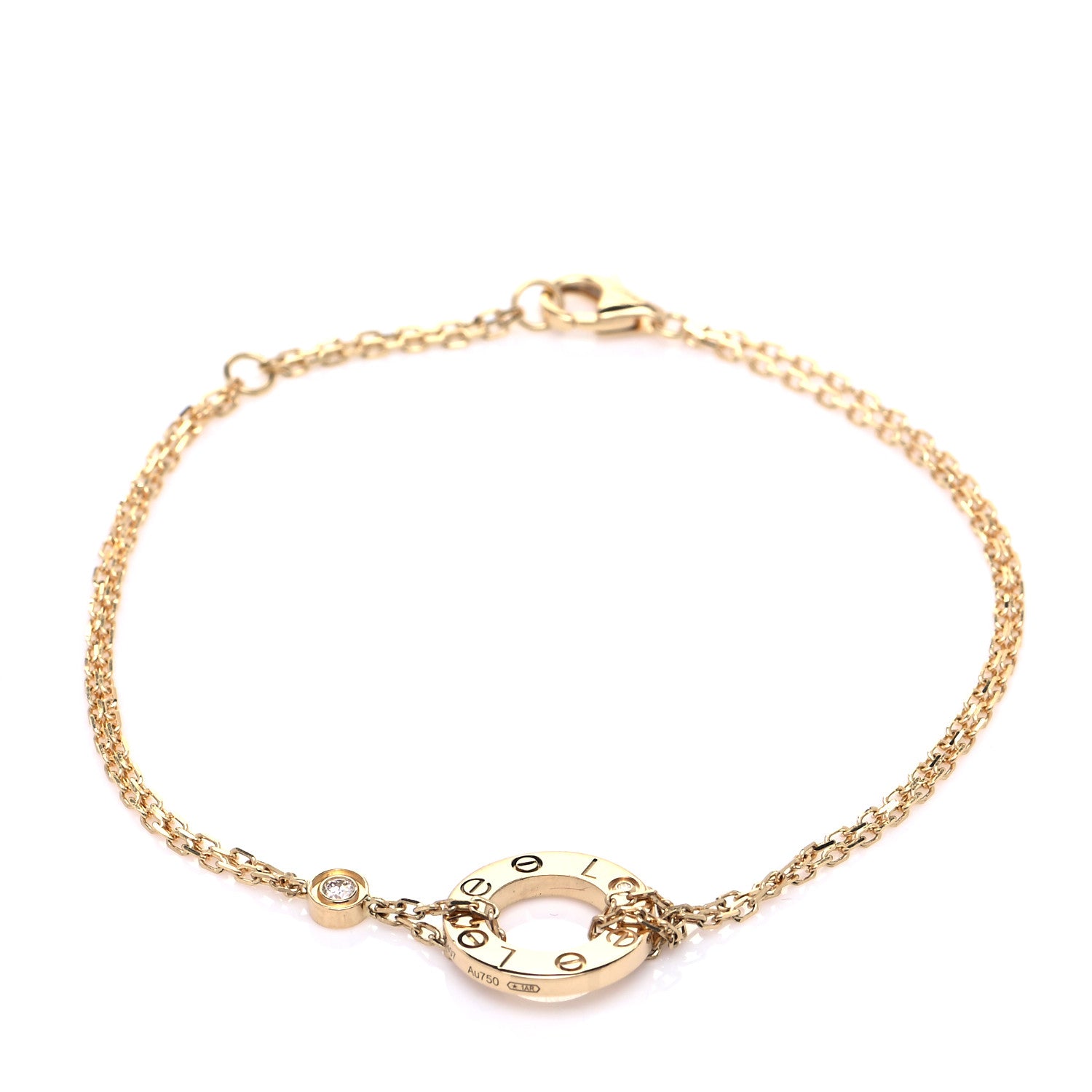 Cartier 18K Yellow Gold Diamond LOVE Bracelet 1 of 7
