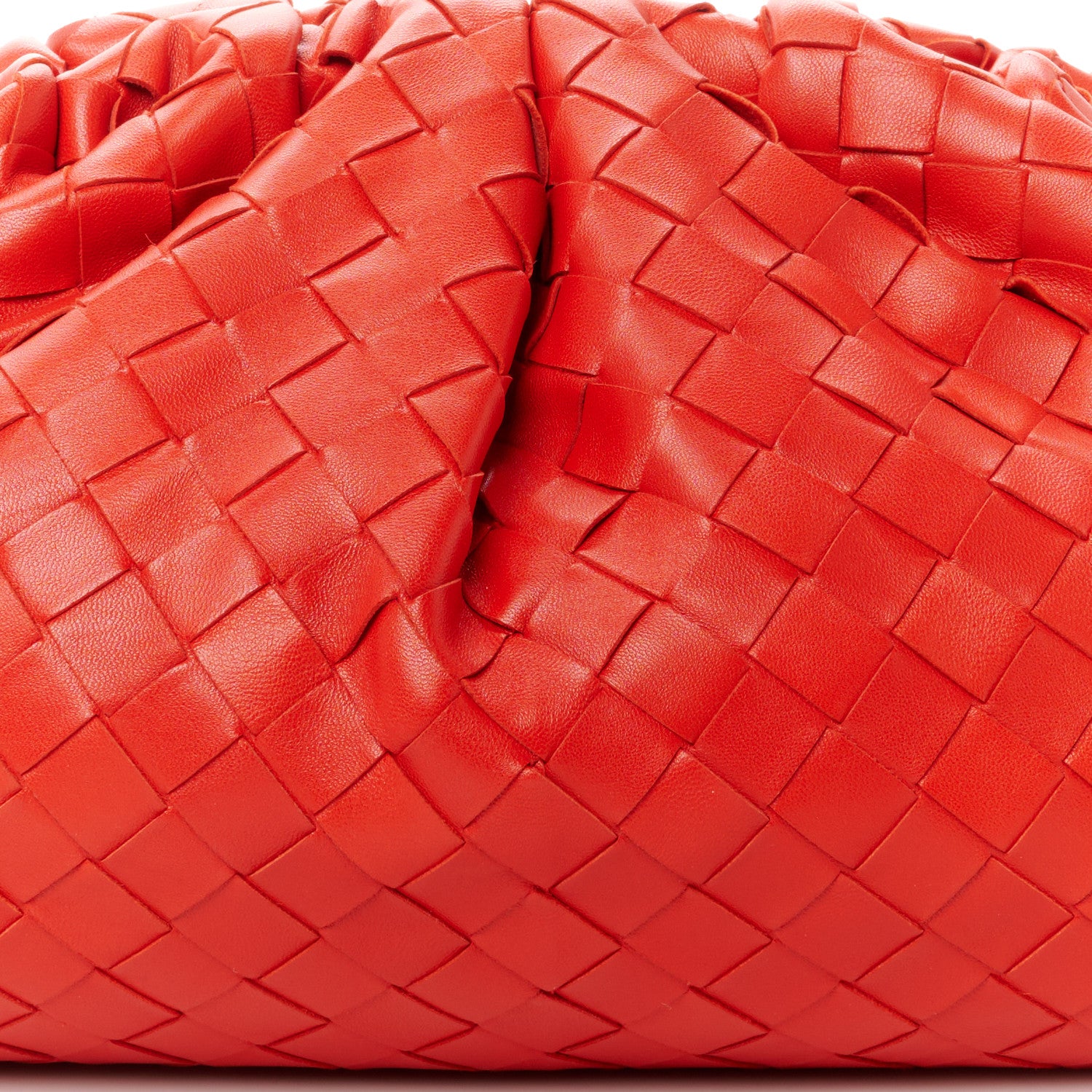Bottega Veneta Nappa Maxi Intrecciato The Pouch Oversized Clutch Bright Red 8 of 10