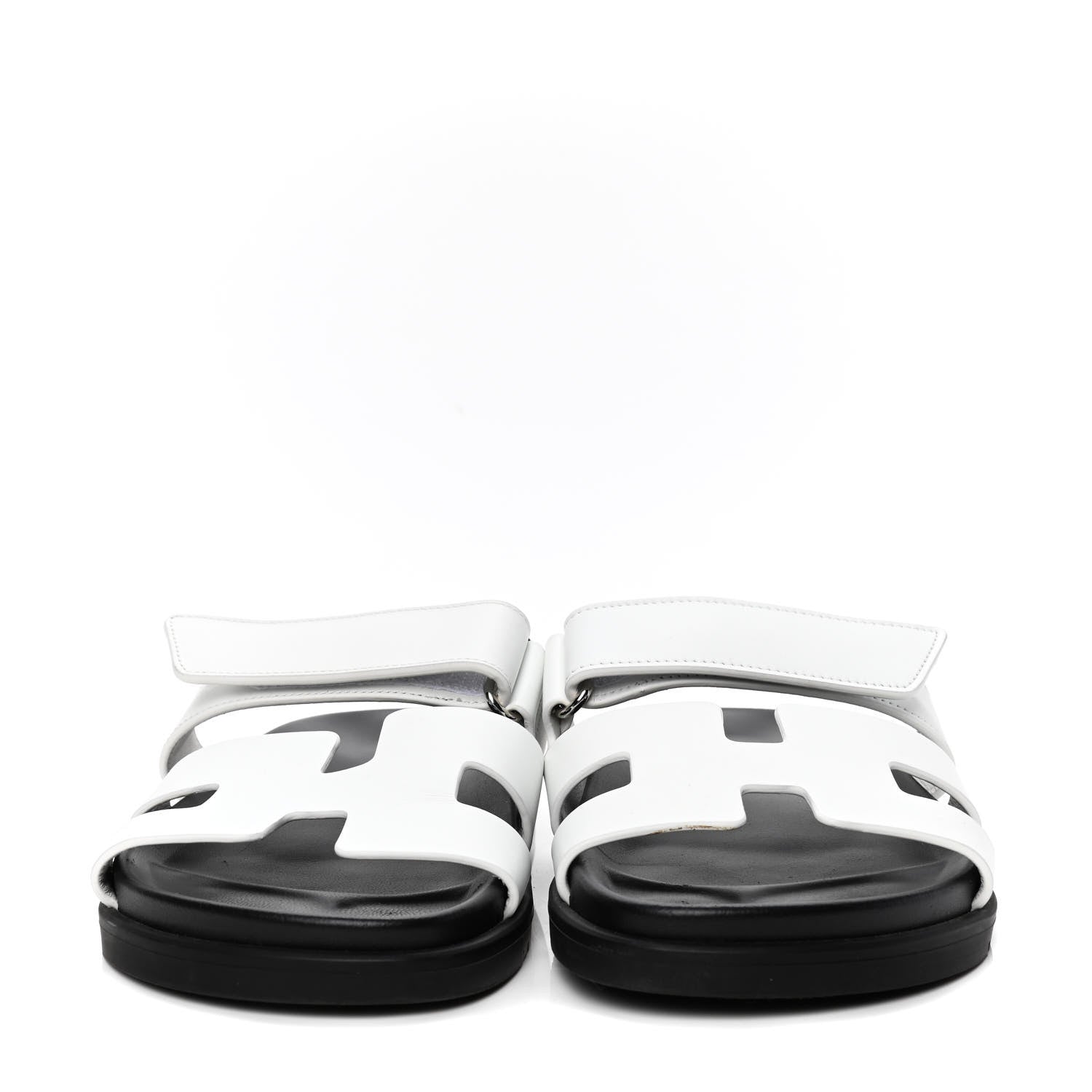Hermes Calfskin Womens Chypre Sandals 38 White 2 of 5