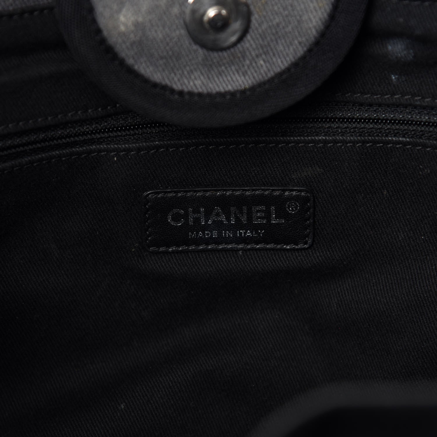 Chanel Canvas Sequin Medium Deauville Tote Charcoal 11 of 13
