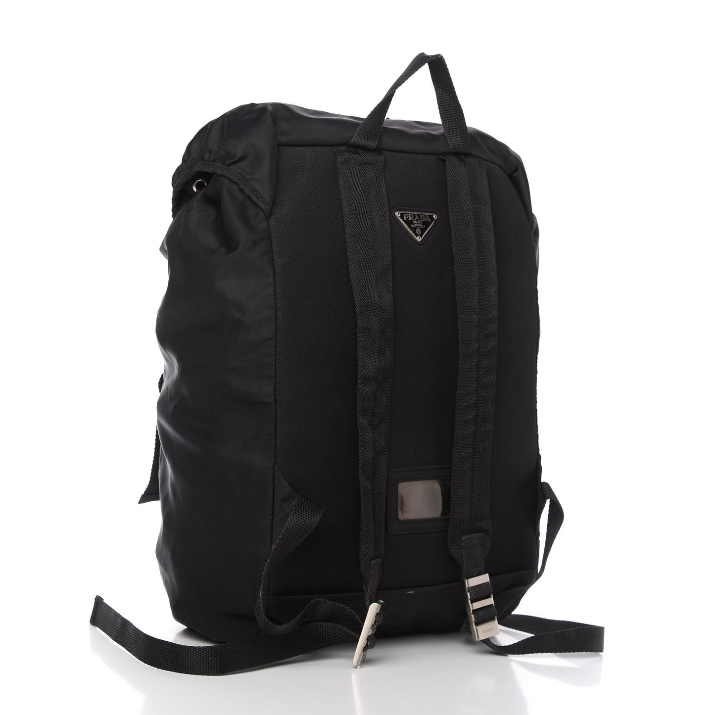 Tessuto Nylon Montagna Double Buckle Backpack Black
