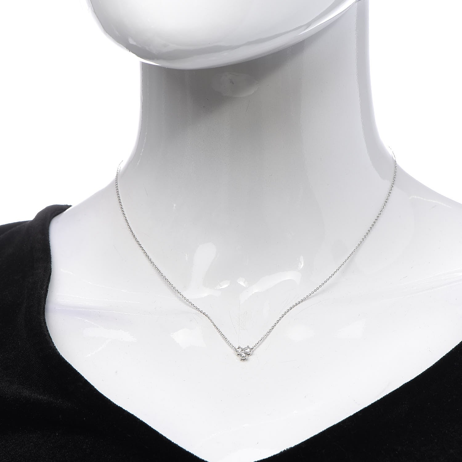 Tiffany Platinum Diamond Aria Pendant Necklace 2 of 6