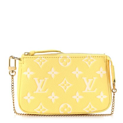 Louis Vuitton Empreinte Monogram Mini Pochette Accessories Lemon Curd Yellow 1 of 9