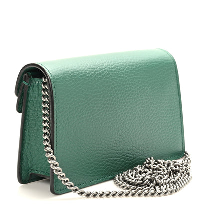Gucci Dollar Calfskin Crystal Super Mini Dionysus Shoulder Bag Emerald 3 of 8