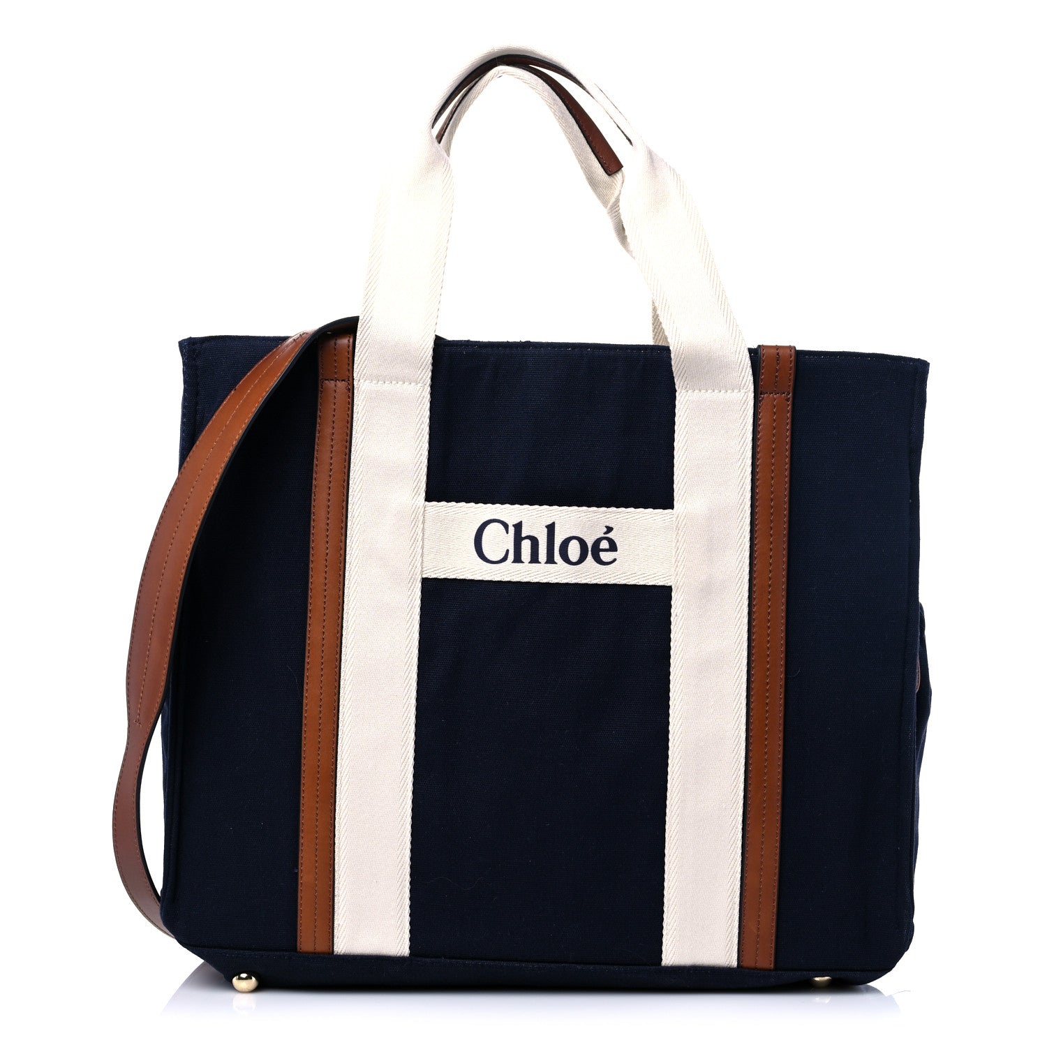 Chloe Canvas Diaper Bag Navy 1 of 10