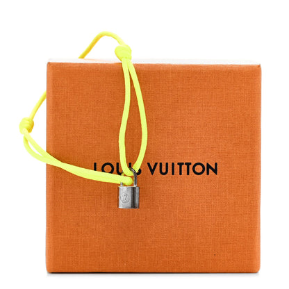 Louis Vuitton X UNICEF Sterling Silver Lockit Bracelet Neon Yellow 5 of 5