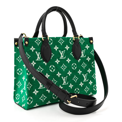 Louis Vuitton Jacquard Velvet Monogram Onthego PM Green 3 of 10