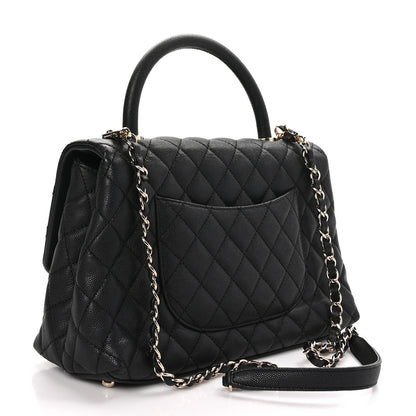 Chanel Caviar Quilted Small Coco Handle Flap Black 3 of 10
